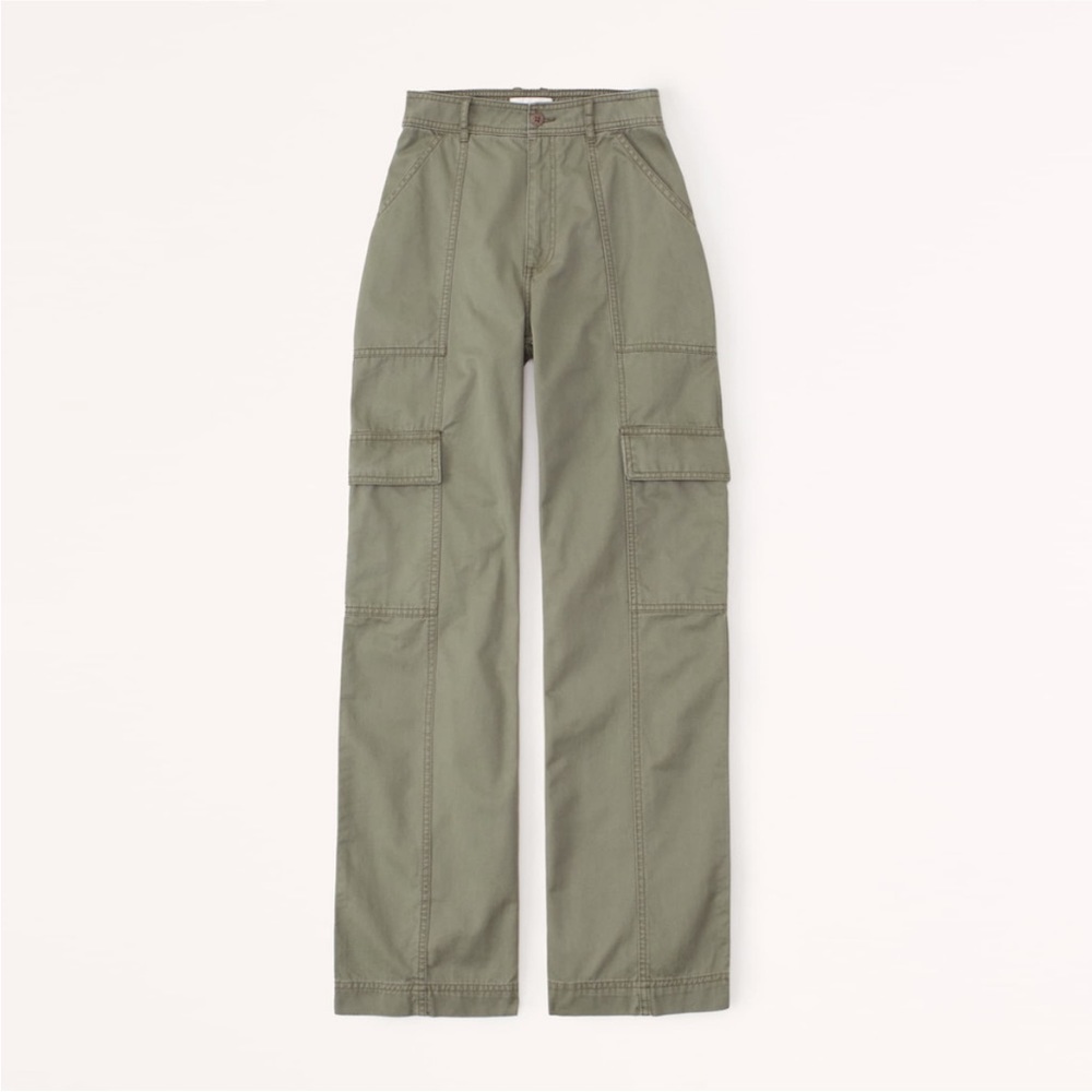 Abercrombie & Fitch green cargo utility pants